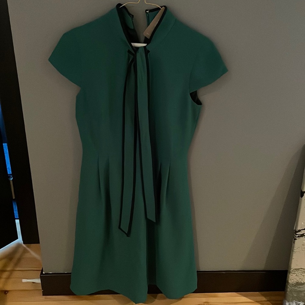 NWT Jcrew green neck tie dress